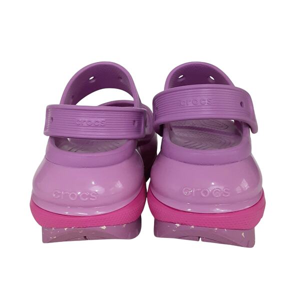 Crocs Mega Crush Sandals Bubble Purple Platform Chunky Slip On Womens 8 Retro - Picture 8 of 13